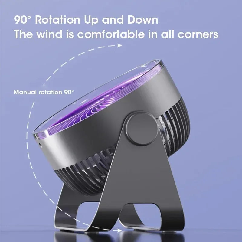 5-Speed Quiet 3-in-1 Electric Desk Fan Wall Ceiling Mount Air Circulator for Home Office Bedroom Cooling Peaceful Pleasures Health and Wellness