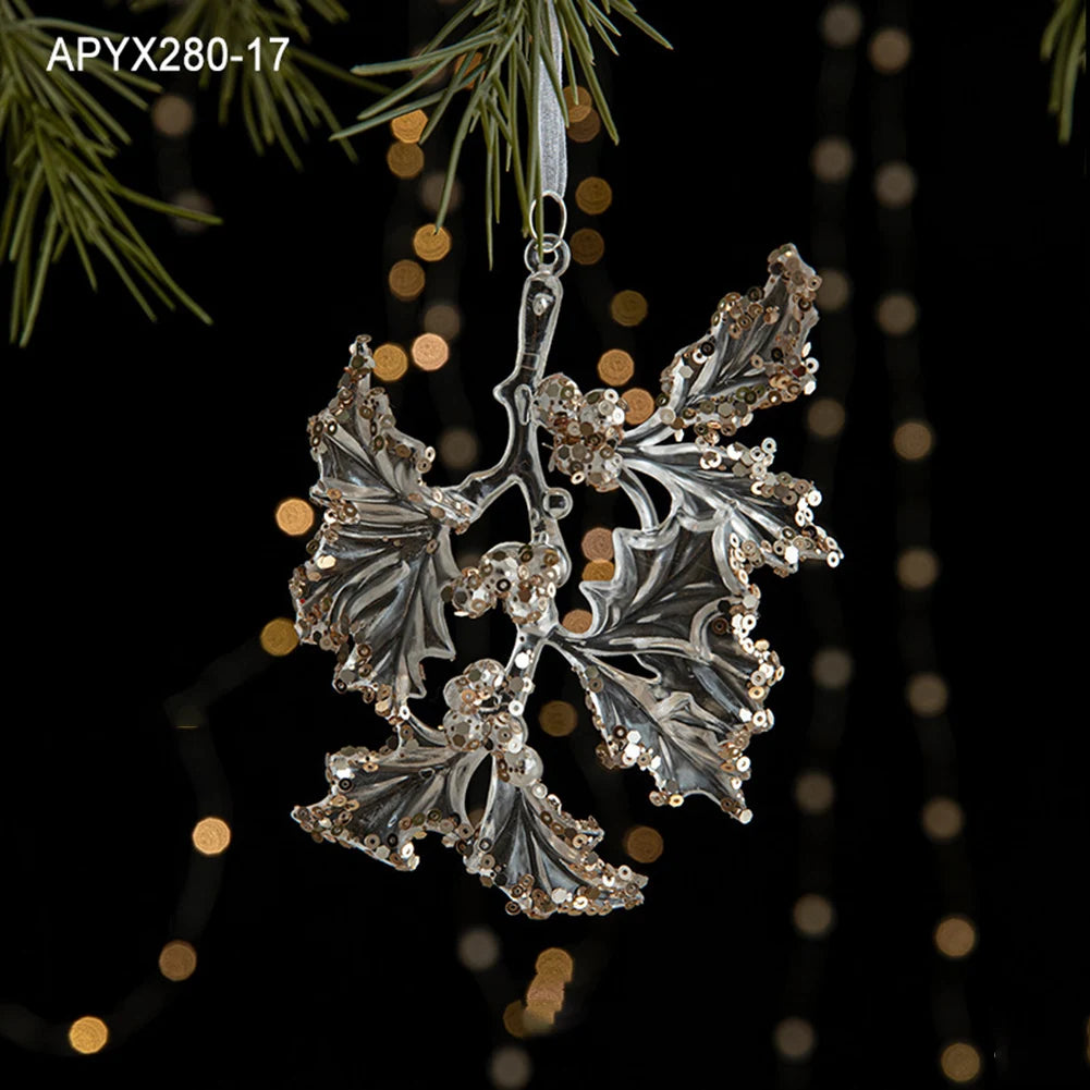 Crystal Acrylic Snowflake Christmas Tree Hanging Ornaments