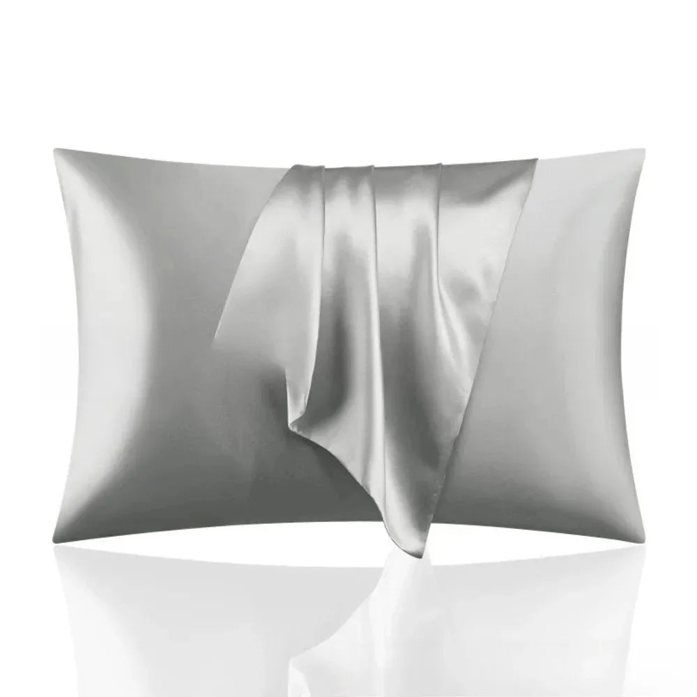 Silk Pillowcase Set of 2, Soft Breathable Mulberry Silk Pillow Cover for Hair and Skin, Luxury Zippered Pillow Case for Peaceful Pleasures Health and Wellness