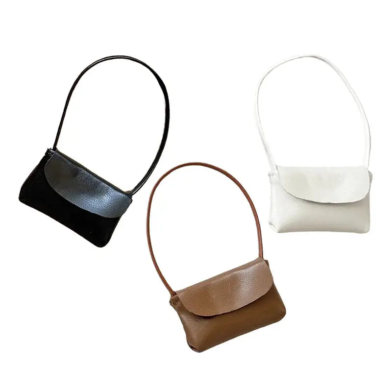 1Pcs Doll Handbag Leather Bag PU Leather Purse Lady Accessories 15-17cm Doll Decoration Pretend Play Toy Peaceful Pleasures Health and Wellness
