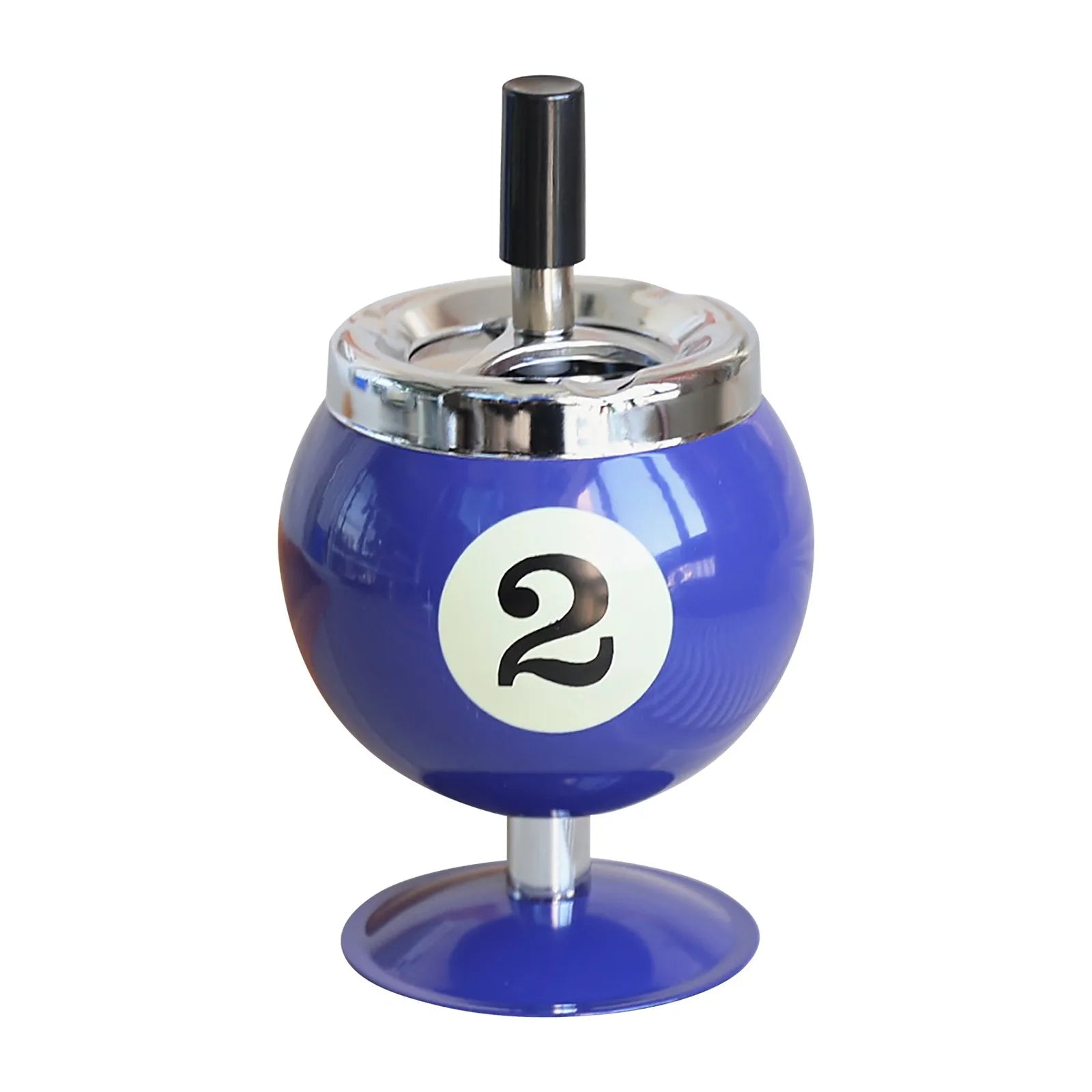 Ashtray Billiard Ashtray with Lid Windproof Automatic Extinguishing Decorative Ashtray for Home Restaurant KTV Bar Cigar Ashtray Peaceful Pleasures Health and Wellness