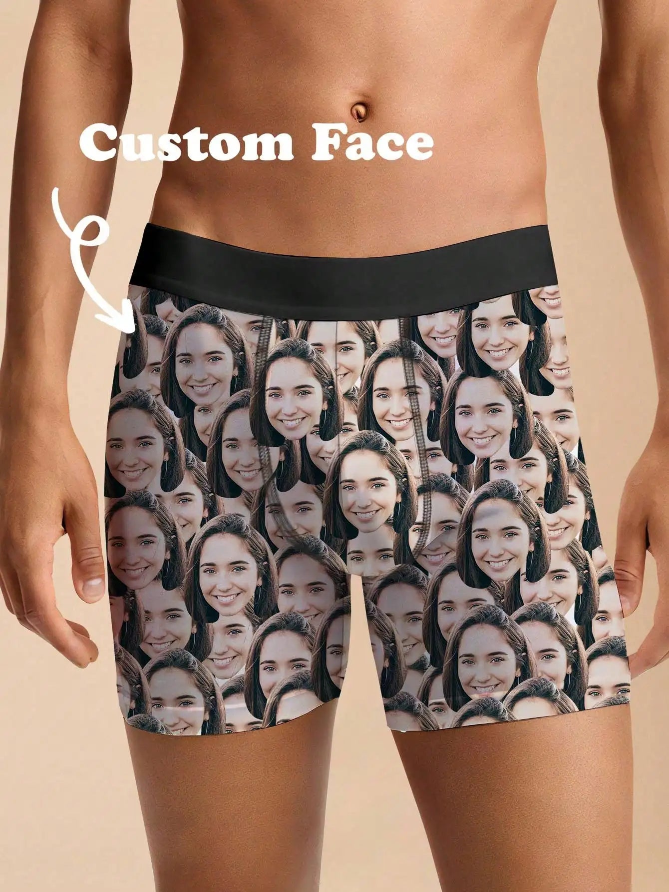 Custom Photo Mens Boxer Briefs Personalized Face Underwear Funny Gift for Boyfriend Husband Anniversary Birthday Valentines Peaceful Pleasures Health and Wellness