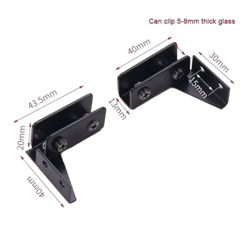 2Pcs Non-perforated Glass Door Hinge Display Cabinet Glass Cabinet Hinge Side Mounted Stainless Steel Furniture Hardware Hinge Peaceful Pleasures Health and Wellness