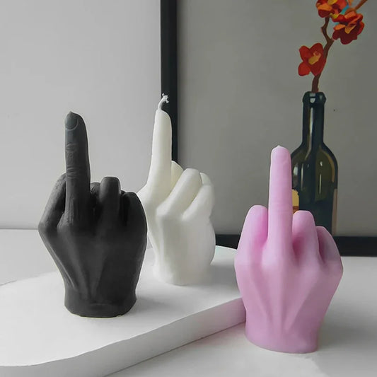1pc Universal Creative Candles Middle Finger Shaped Gesture Scented Candles Durable Funny Quirky Gifts Home Decoration Ornaments Peaceful Pleasures Health and Wellness