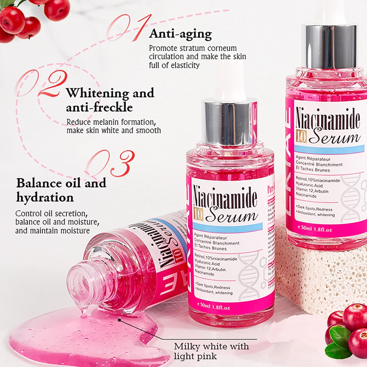 AILKE Niacinamide Whitening Serum | Hyaluronic Acid Face & Body
