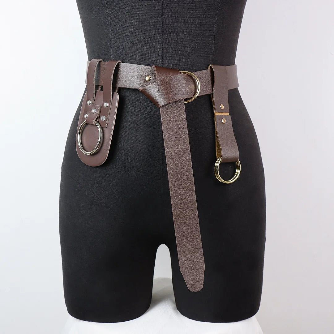 Medieval Viking Knight Belt Retro Hiking Skirt Clip Coaplay Dress Up