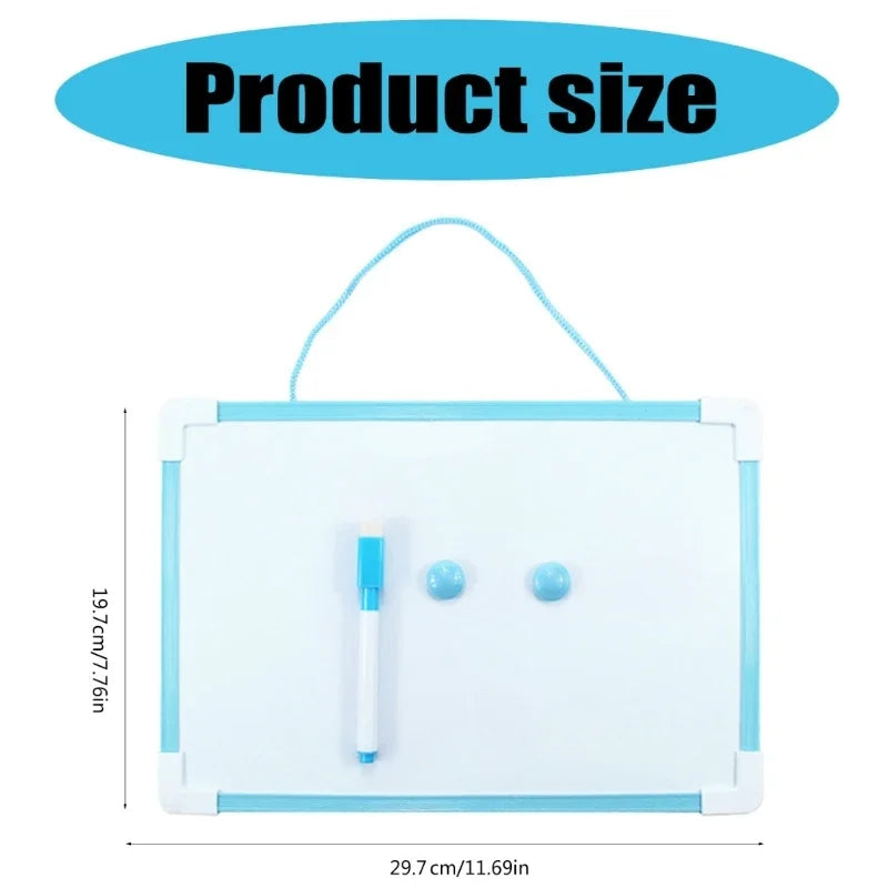 Double-Sided Magnetic Whiteboard with Marker & Magnets