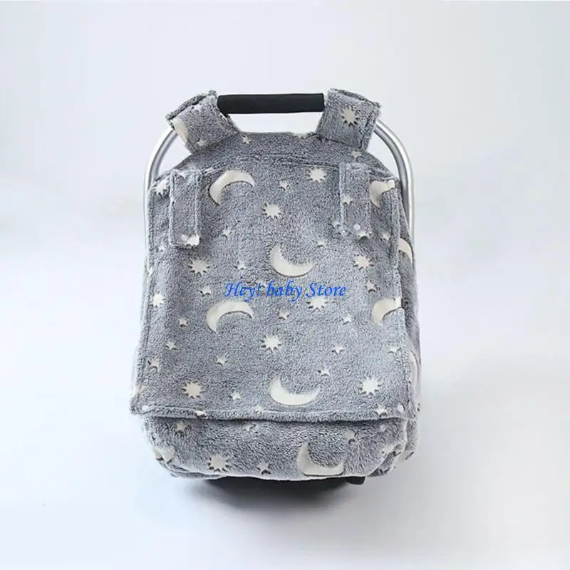Baby Car Seat Cover Sleeve – Glow-in-Dark Stars & Moon Design