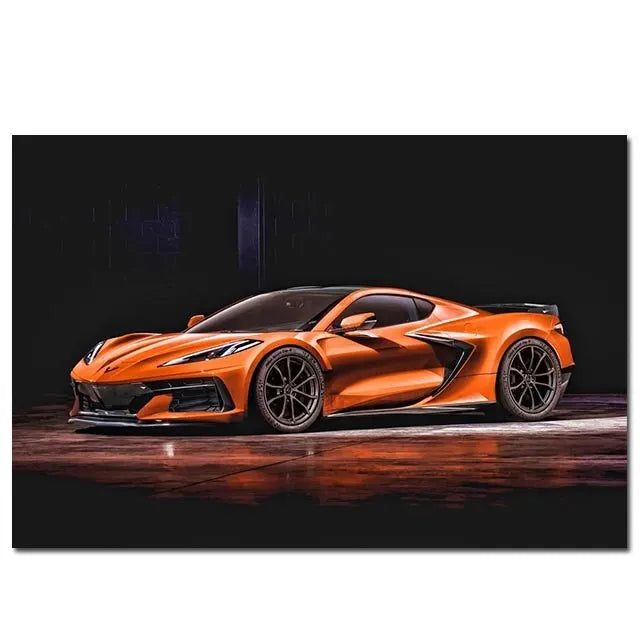 Supercar Canvas Wall Art | Sport Car Poster for Living Room Canvas Wall Art Peaceful Pleasures Health and Wellness 11 50x70cm Unframed