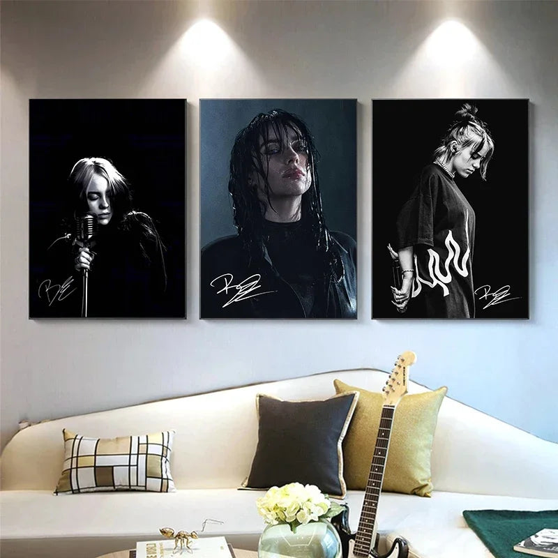 Hot High Burning Singer B-Billies Series Poster Print Canvas Art Picture Home For Living Room Wall Decor Gift Frameless Painting Peaceful Pleasures Health and Wellness