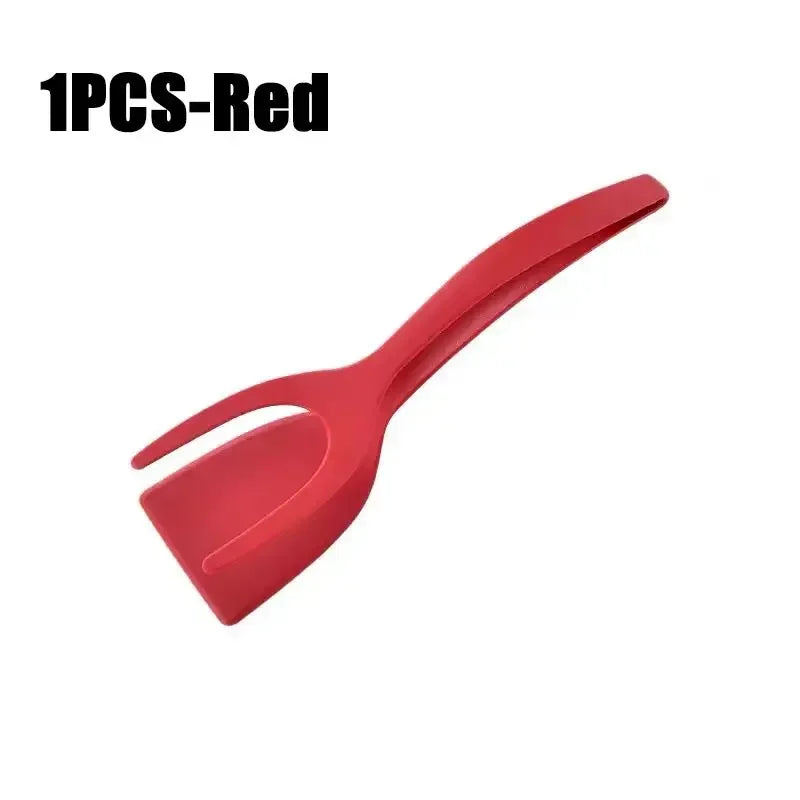 2-in-1 Silicone Spatula Tongs – Egg, Pancake & Steak Turner