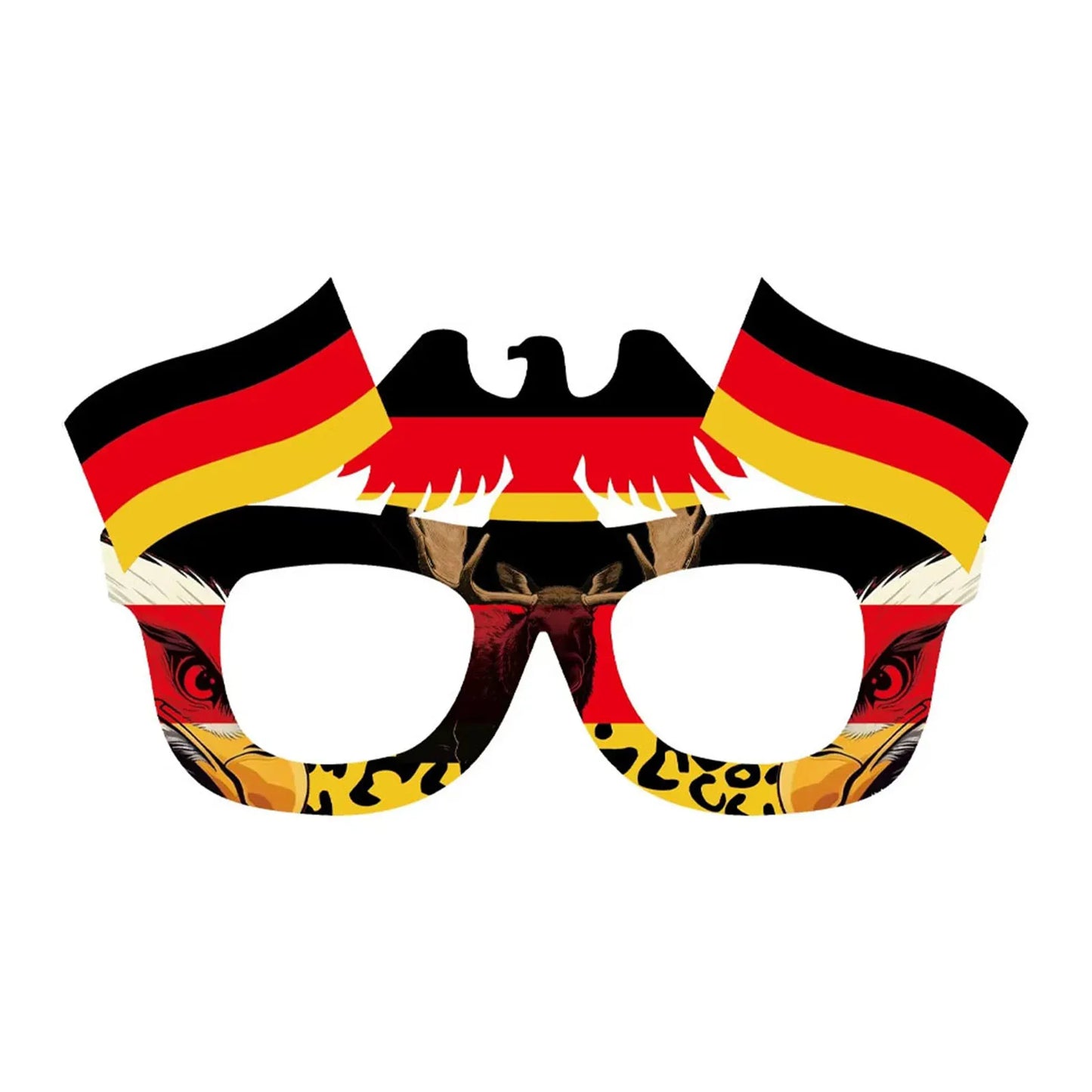 2026 Football Competition Football Costume Glasses Novelty Fun Eyeglasses Soccer Fans Cheering Props for Cheerleading Peaceful Pleasures Health and Wellness Germany Version