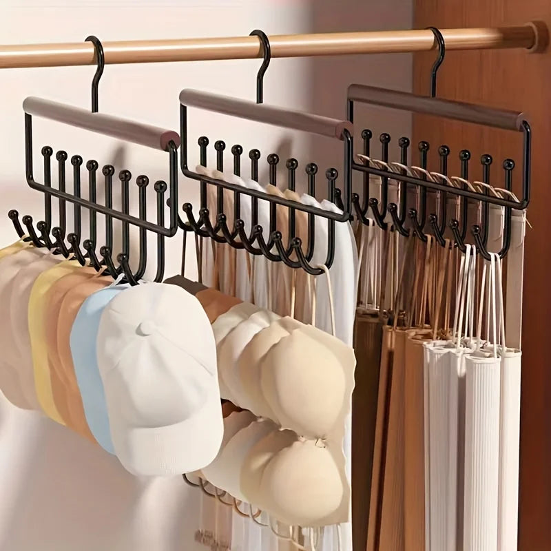 Wall-Mounted Metal Coat Rack 8 Hooks & Storage Box Wall-Mounted Coat Rack Peaceful Pleasures Health and Wellness