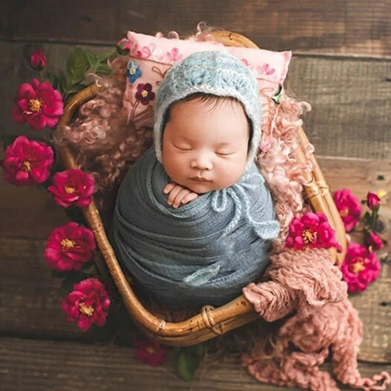 Stretch Cheesecloth Wrap - Textured Layer Blanket for Newborn Baby Photography Props, Professional Photo Shoot Swaddle Peaceful Pleasures Health and Wellness