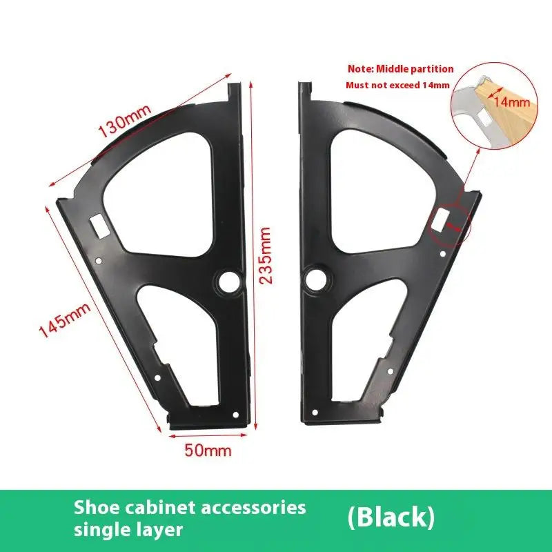 New 2Pcs Hardware Furniture Hinge 1/2/3 Layer Shoes Drawer Cabinet Hinge Rack Stainless Steel Foldable Shelf Accessories Peaceful Pleasures Health and Wellness A1