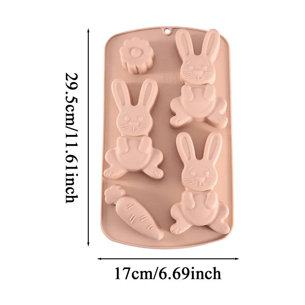Easter Silicone Mold – Rabbit, Carrot & Flower Baking Mould