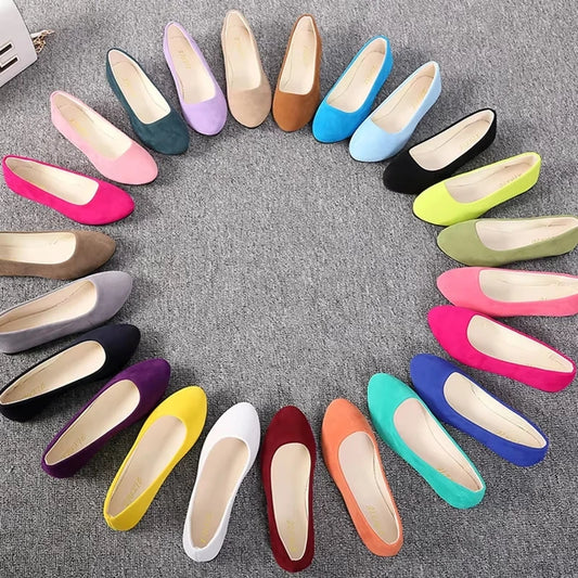 Woman Flats Casual Round Toe Cute Flats Flock Mocasines Ballerina Church Flats Female Suede Elegant Soft Sole Mom Shoes Peaceful Pleasures Health and Wellness