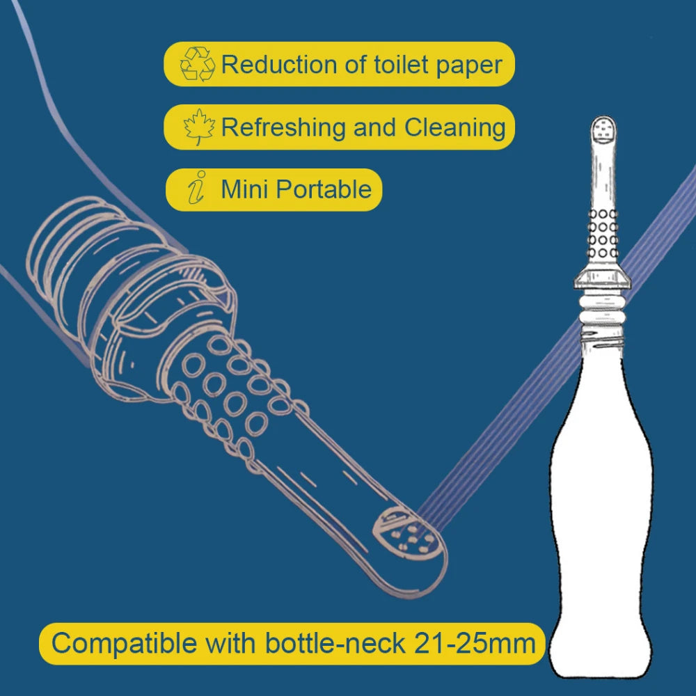 1/2Pcs Pack Portable Bidet Pipe for Toilet Universal Travel Bidet Compatible Plastic Bottle Clean Handheld Rinse machine Peaceful Pleasures Health and Wellness