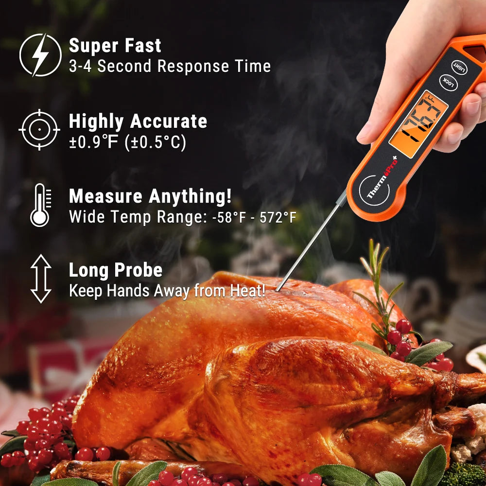 Electronic Food Thermometer Barbecue Temperature Outdoor Oven Temperature Oven Thermometer Practical Kitchen Tools Fast Reading Peaceful Pleasures Health and Wellness