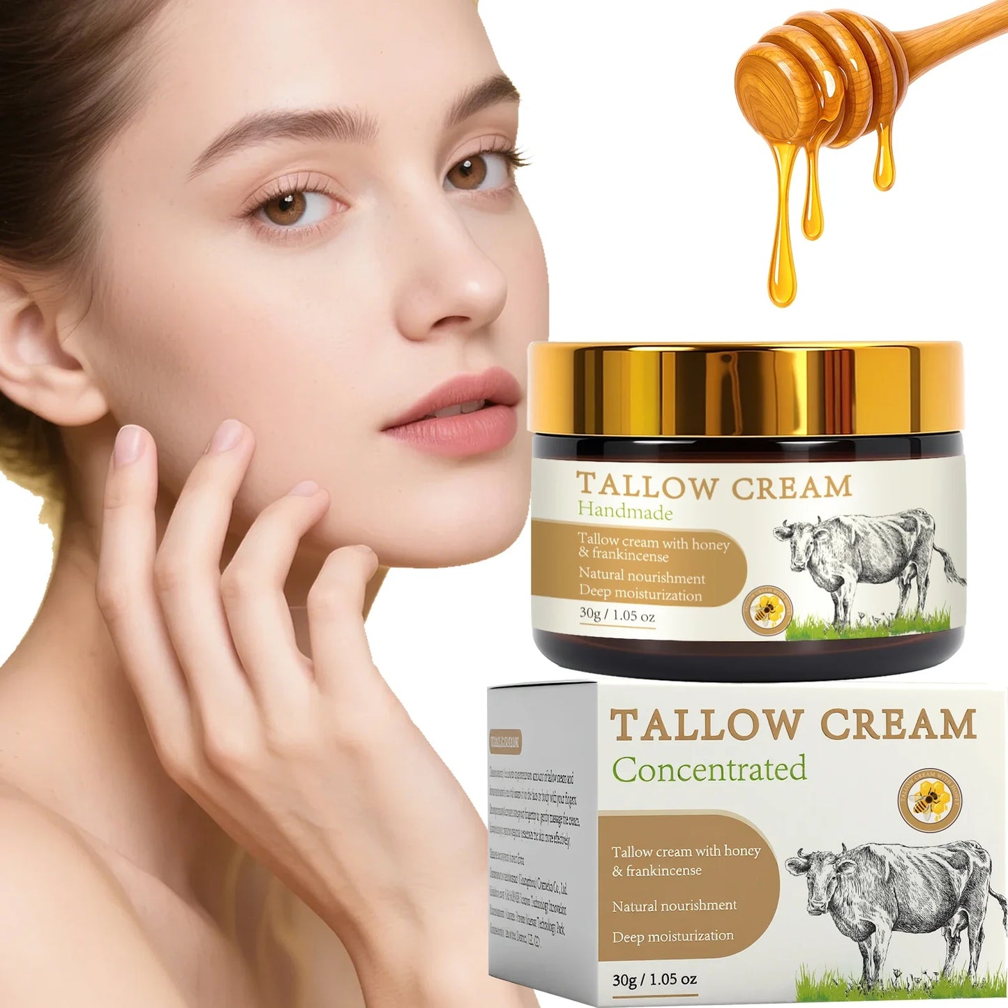 Organic Tallow Balm – Natural Face Moisturizer | YURHERSU 50ml