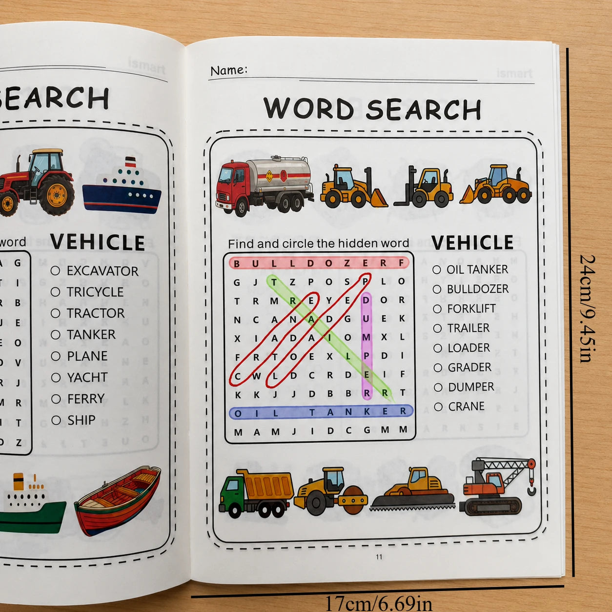 Preschool Word Search Coloring Book 32 Pages 256 Words Puzzles Kids