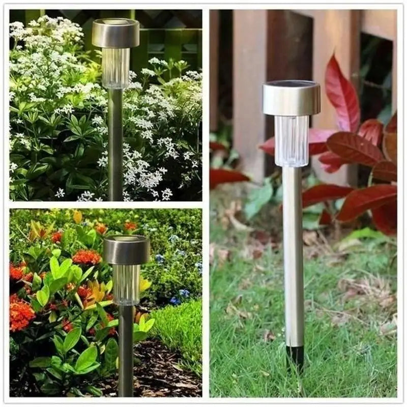 White LED Lawn Light Lamp Solar Outdoor Courtyard Walkway Garden