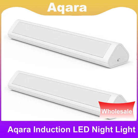 Original Aqara LED Induction Night Light Magnetic Installation Human Body Light Sensor 2 Level Brightness 8 Month Standby Time Peaceful Pleasures Health and Wellness