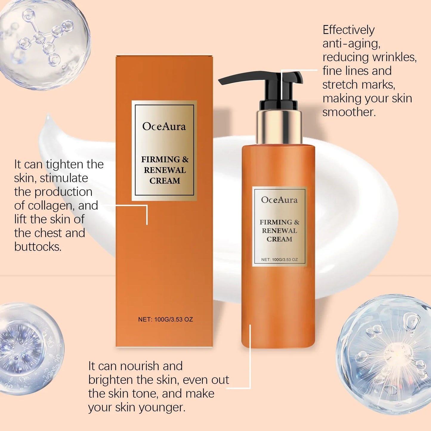 OceAura Firming Body Cream – Hydrating & Nourishing Moisturizer