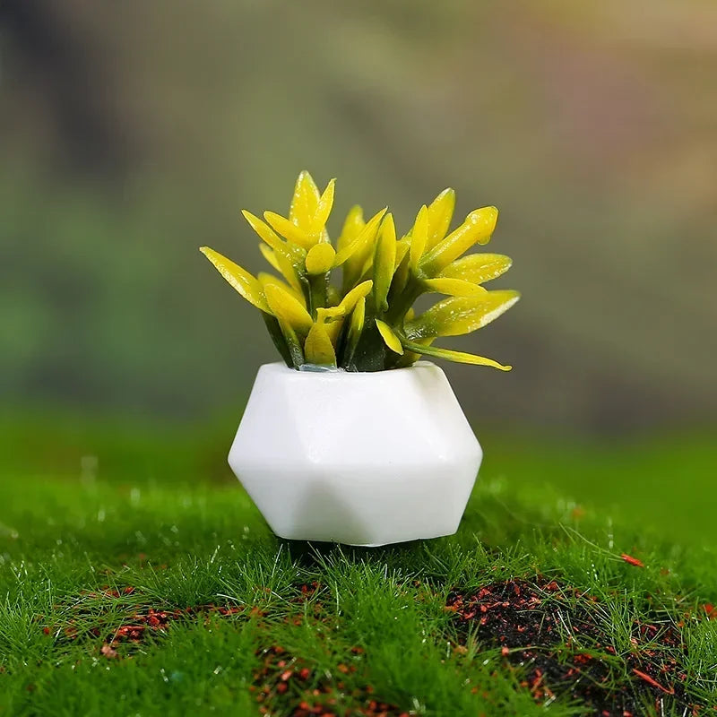 Mini Resin Figures Home Decor Desk Accessories Pot Plant Fairy Garden Ornaments Dollhouse Miniature Items Landscape DIY Peaceful Pleasures Health and Wellness C