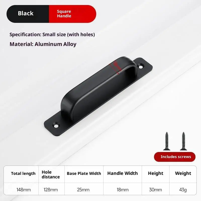 Aluminum Alloy Drill-free Handle Glass Sliding Door Window Drawer Wardrobe Push-pull Bathroom Sticker Door Handles Peaceful Pleasures Health and Wellness A1