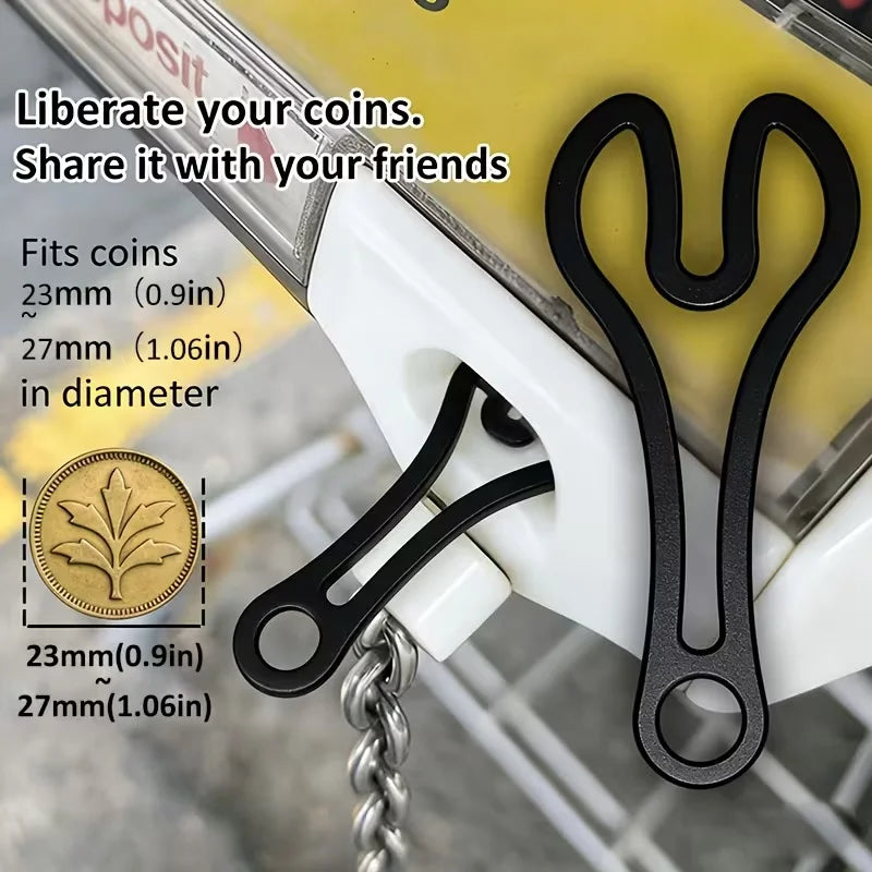 Shopping Cart Token Keychain Supermarket Trolley Unlocking Tool 3D