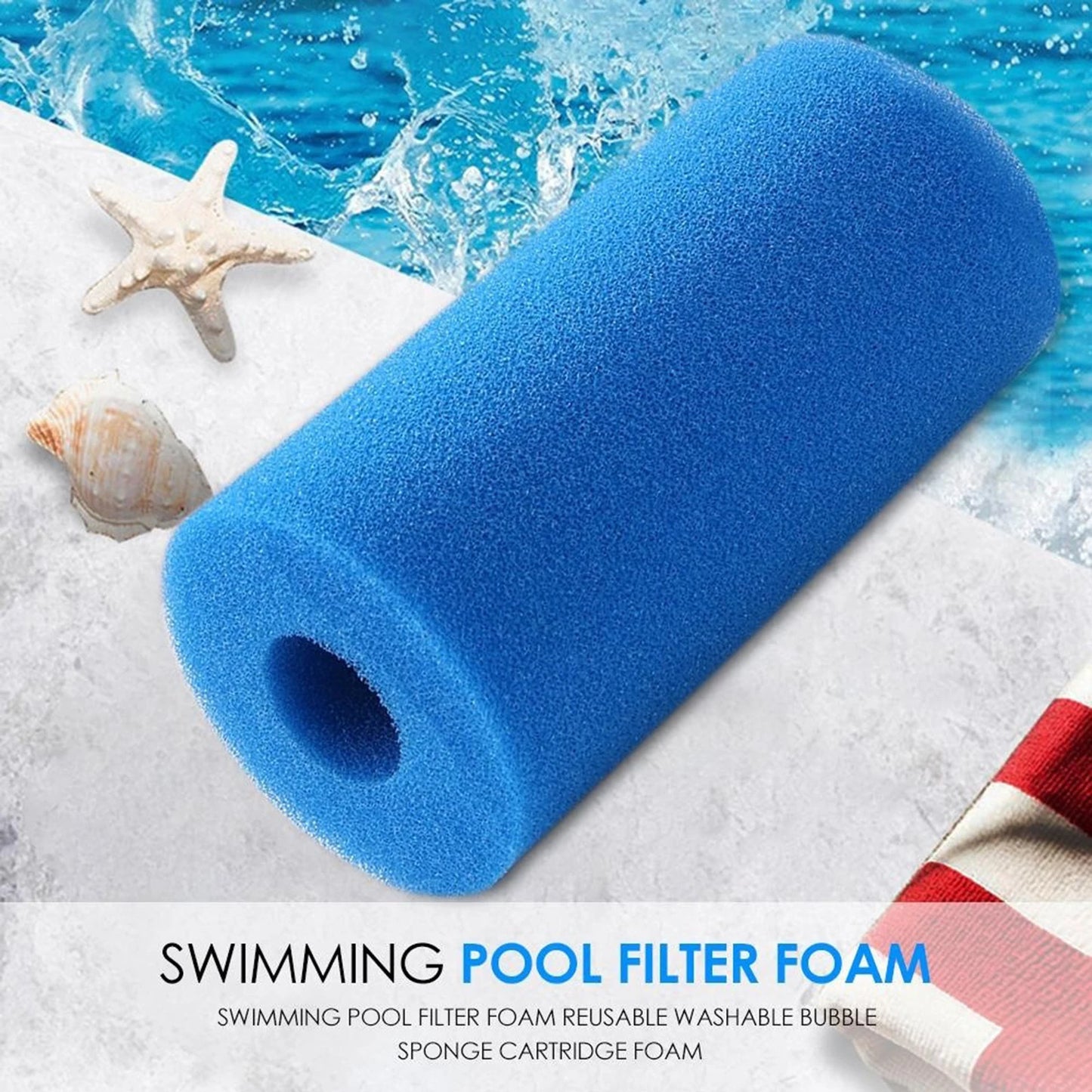 Reusable Pool Filter Sponge Column 20x10x4cm Circle Design For Pool Filtration Systems Peaceful Pleasures Health and Wellness