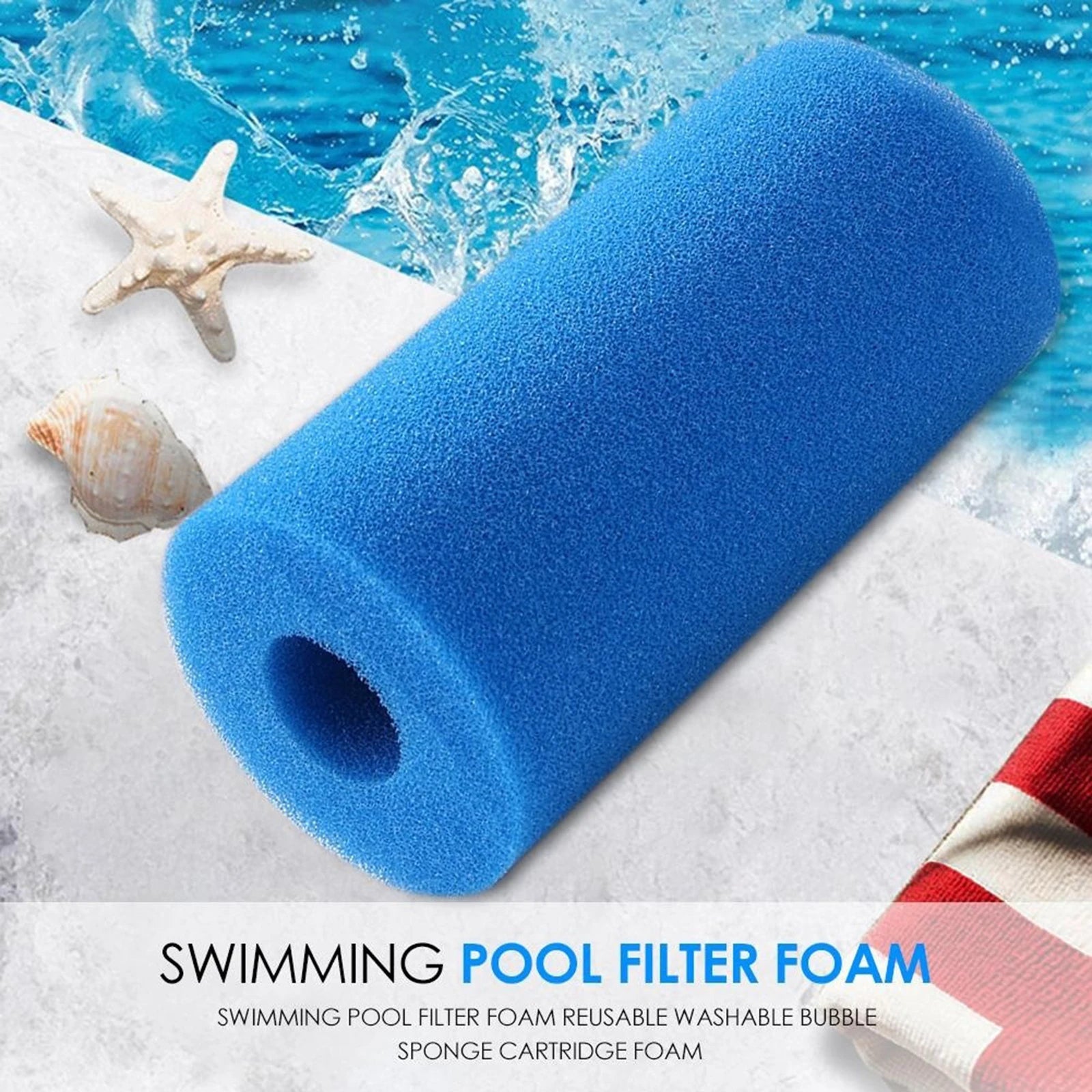 Reusable Pool Filter Sponge Column 20x10x4cm Circle Design For Pool Filtration Systems Peaceful Pleasures Health and Wellness