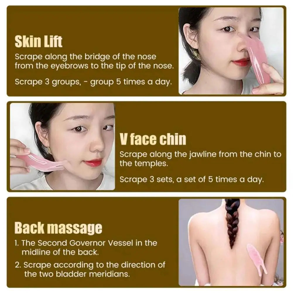 Eelhoe Y-Shape Resin Gua Sha Face Lifting Massager – Facial Scraping Tool for Nose, Face & Body Massage Peaceful Pleasures Health and Wellness