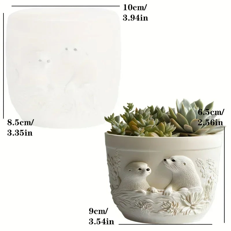 Windmill Town Silicone Mold – Resin Succulent Pot & Storage Box