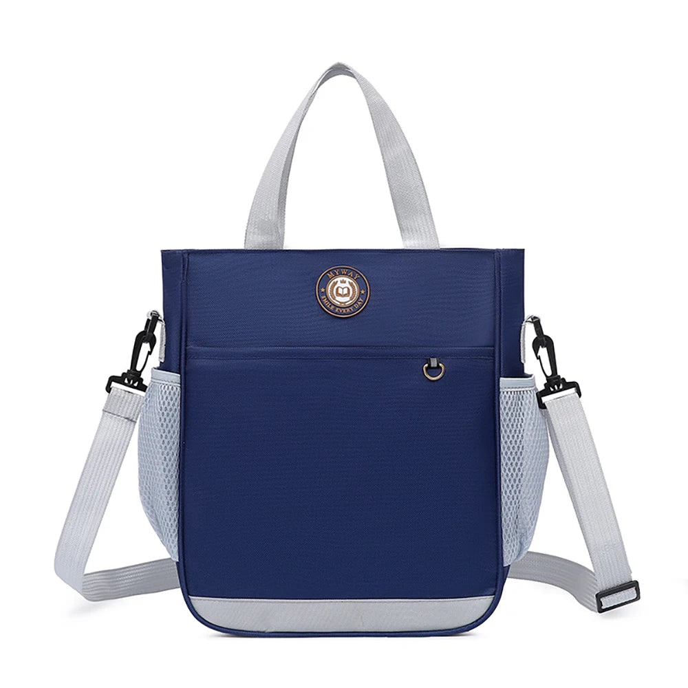 Large Capacity Student Contrasting Shoulder Bag Oxford Cloth Tote