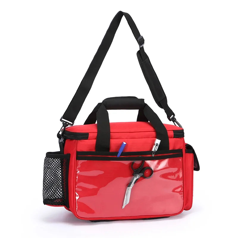 Outdoor First Aid Kit Medical Bag Isolation Multi-pocket Large Storage Portable Cross Emergency Medical Bag Sports Travel Bag Peaceful Pleasures Health and Wellness