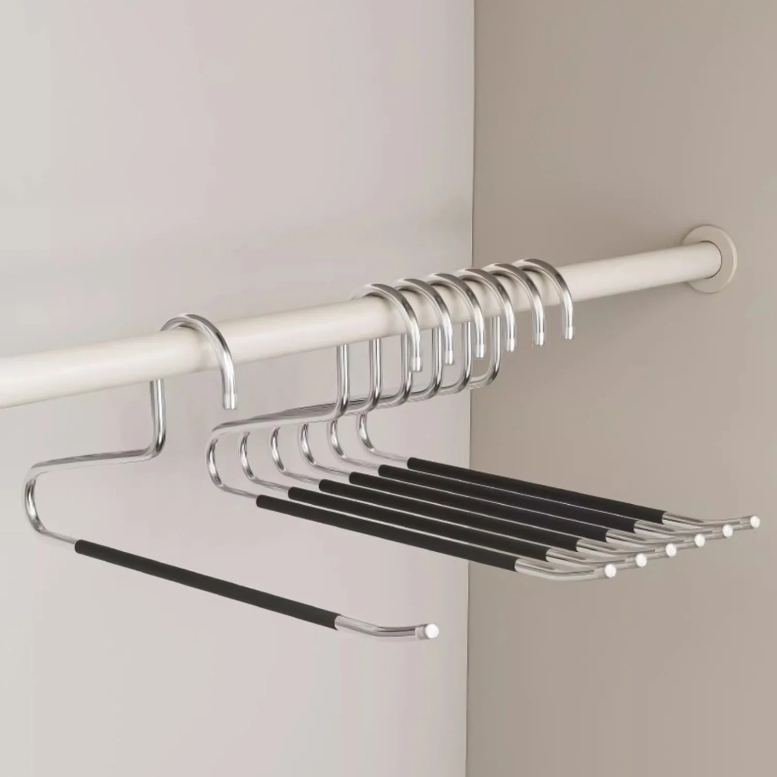 5pcs Non Slip Pants Hangers Space-Saving Necktie & Shawl Organizer for Tank Tops Dress Ties Belts Peaceful Pleasures Health and Wellness Reverse