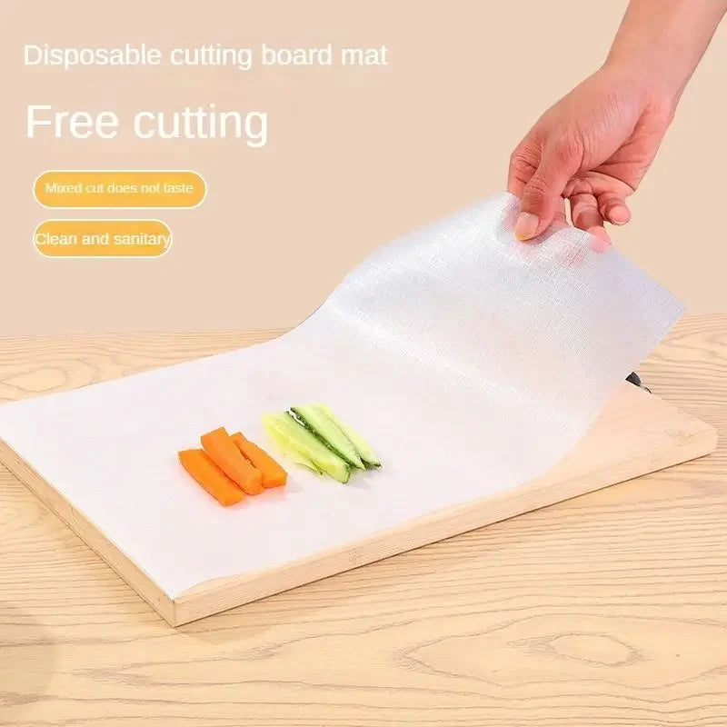 Disposable Cutting Board Mat with Slide Cutter | Food-Safe PE