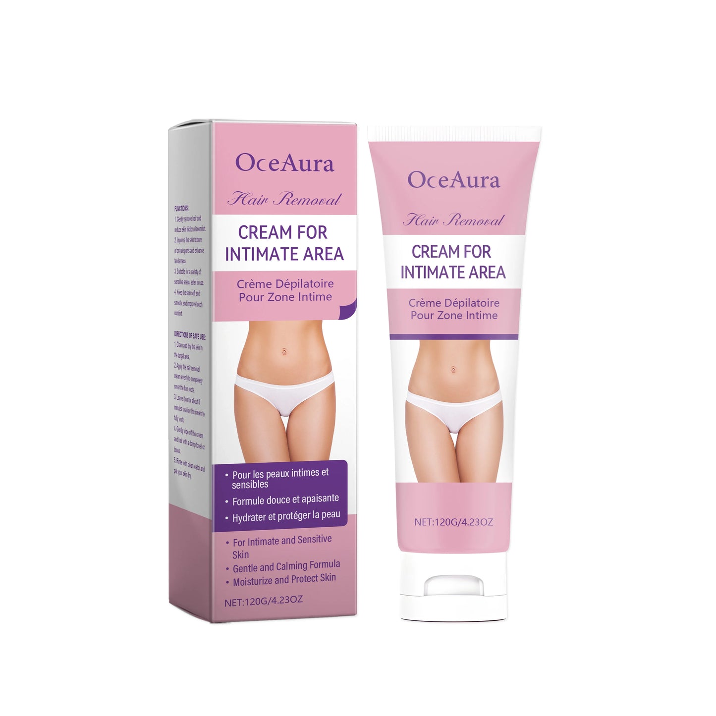OceAura Sensitive Skin Hair Removal Cream | Bikini & Body
