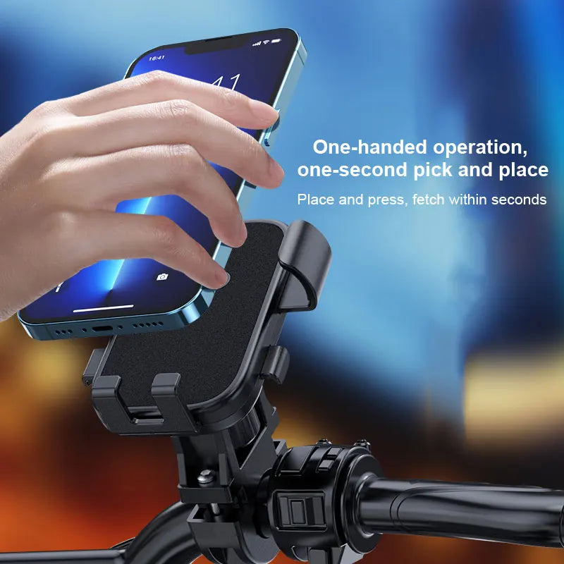 360° Rotatable Anti-Slip Bike Phone Mount – 4.7–7.2" Phones