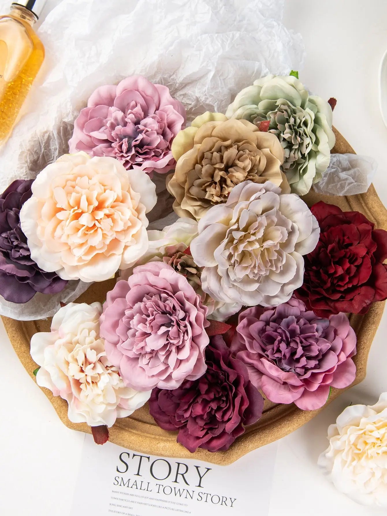 Silk Artificial Peony Dahlia Flower Heads 10cm – 5 or 10pcs