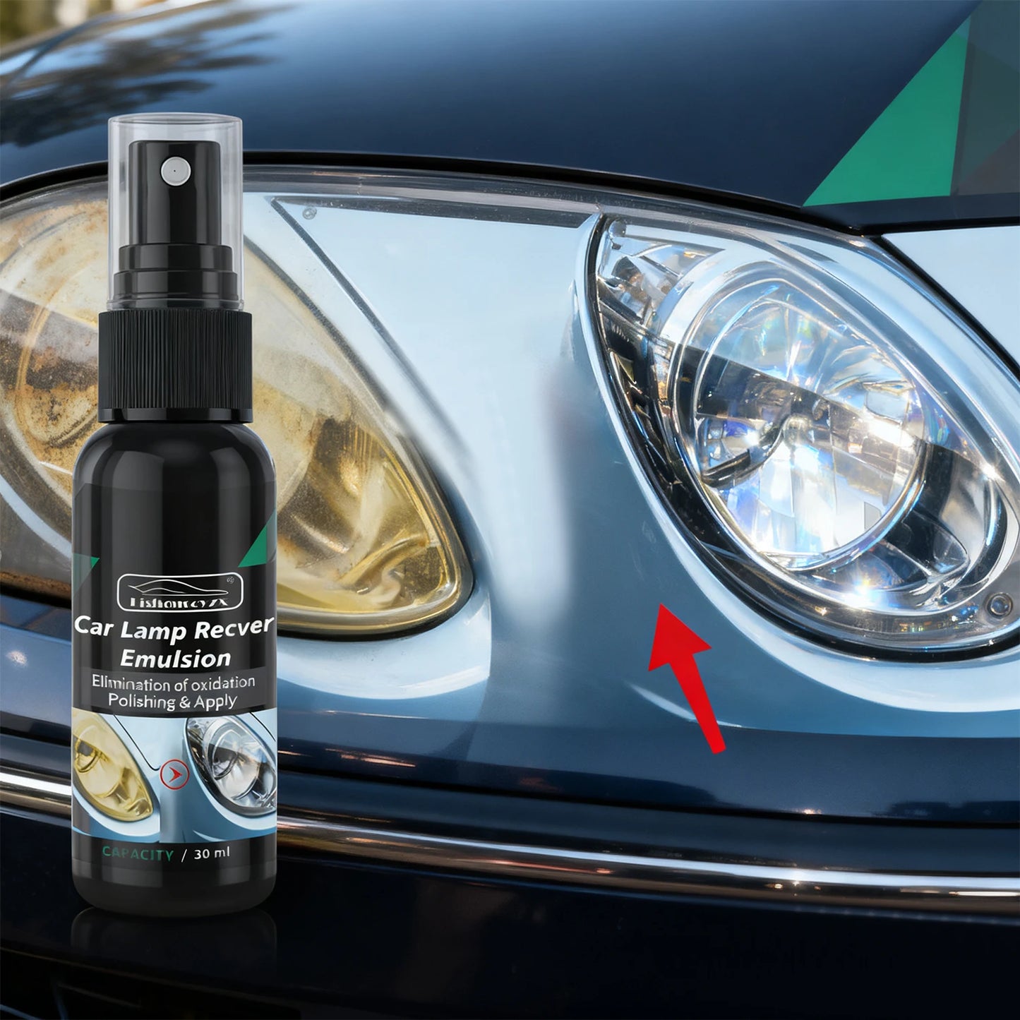 Car Headlight Restoration Polishing Kits Headlamp Scratch Remover Repair Cleaning Paste Remove Oxidation Headlight Polish Liquid Peaceful Pleasures Health and Wellness