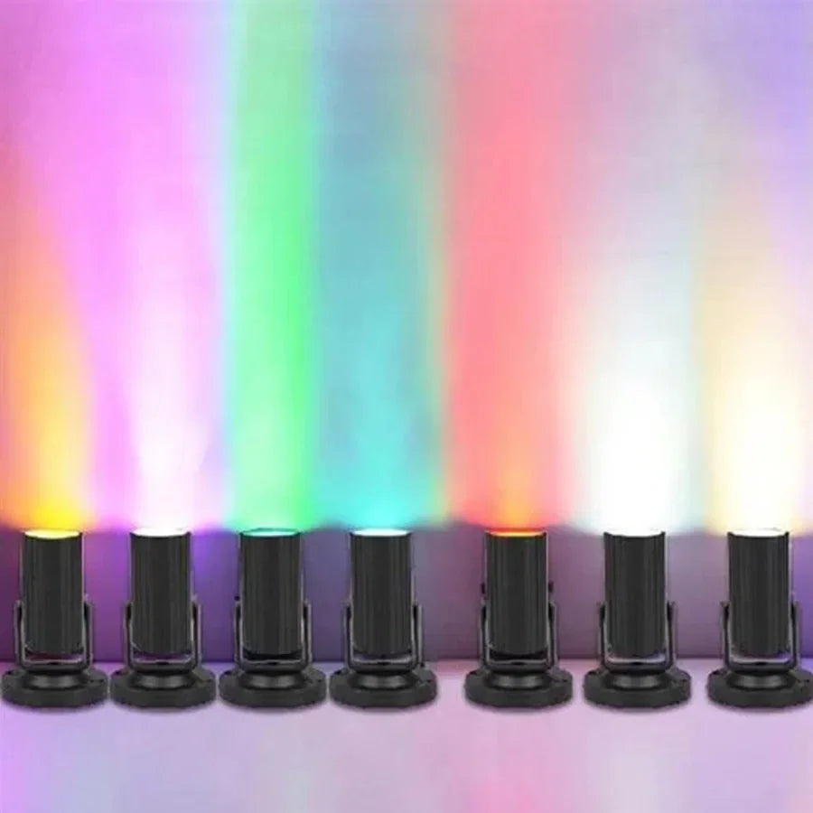 85-265V Mini RGB Spotlight LED Stage Lighting Effect Lightweight for Party Wedding Mirror Ball Club Dj Disco Bar KTV Events Peaceful Pleasures Health and Wellness