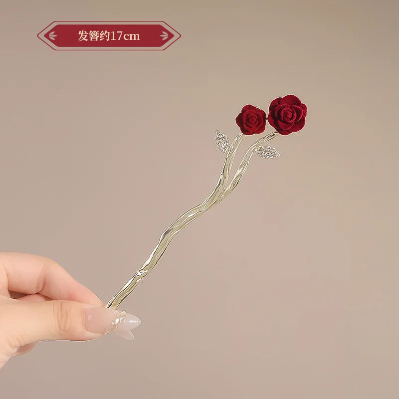 Chinese Court Style Alloy Hair Pins Durable Headdress with Elegant Tassel for Women Wedding Hanfu Cheongsam Peaceful Pleasures Health and Wellness 18