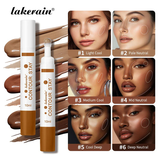 Lakerain Contour Stay Liquid Bronzer Cream – 6 Shades Liquid Bronzer Contour Oasis Select