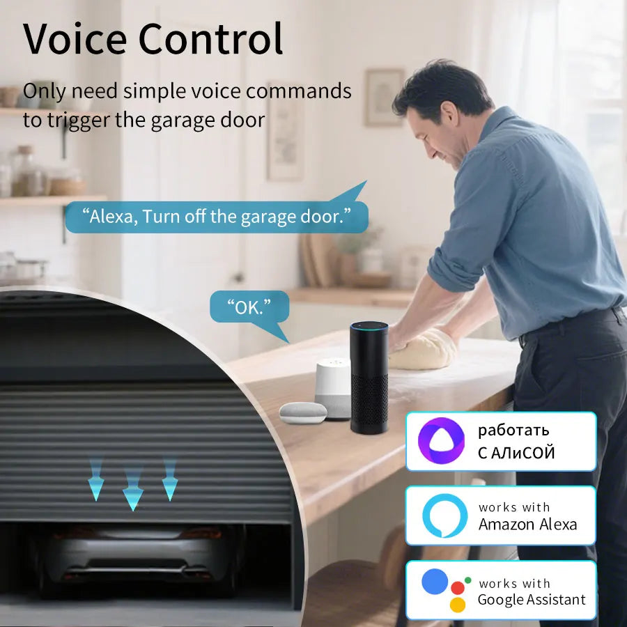 Tuya WiFi Zigbee Smart Garage Door Switch Module Gate Open Controller Breaker Smart Life APP Voice Control For Alexa Google Home Peaceful Pleasures Health and Wellness
