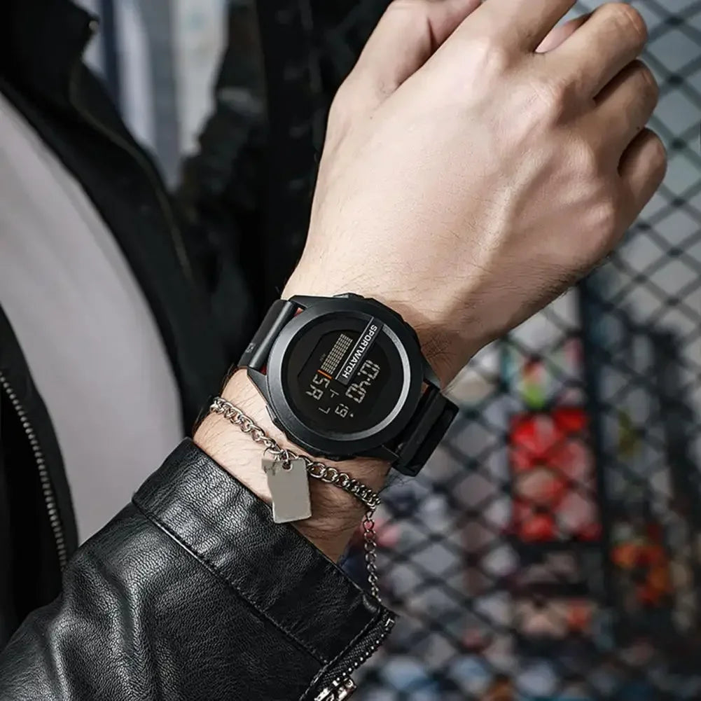 Men's Sports Watches Alarm Clock Multifunction Men LED Digital Watch Waterproof Fitness Sport Electronic Watch for Male Clock Peaceful Pleasures Health and Wellness