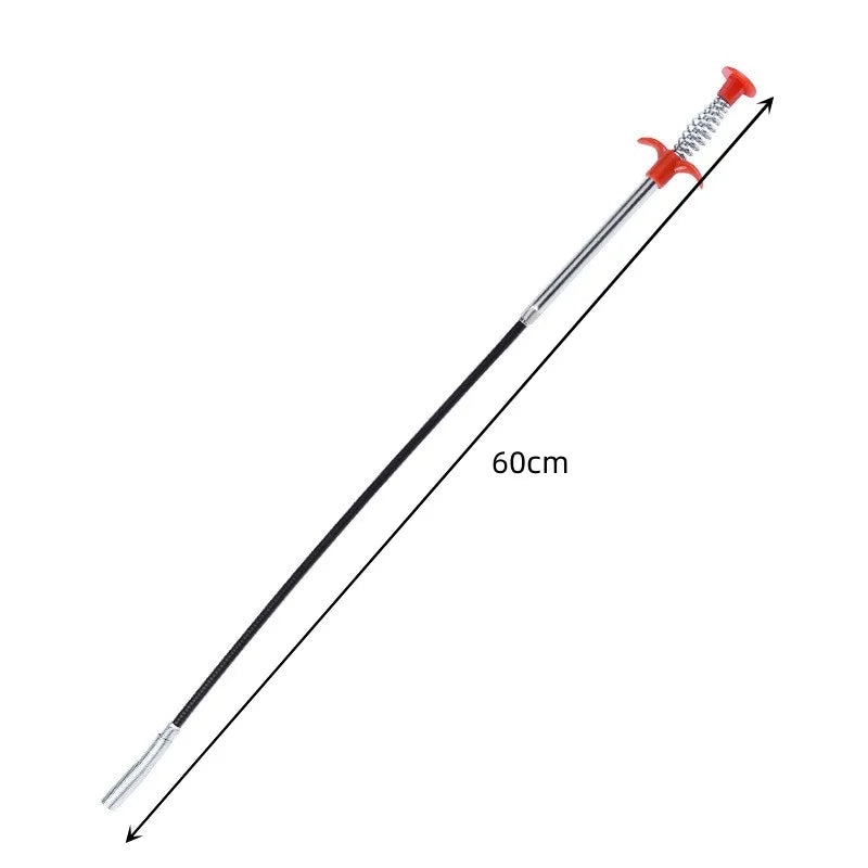 4-Claw Drain Snake Hair Clog Remover – 60cm Flexible Tool