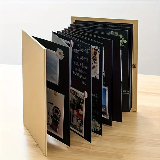 Accordion Vintage Photo Album Record Own Beautiful Life Folding DIY Peaceful Pleasures Health and Wellness